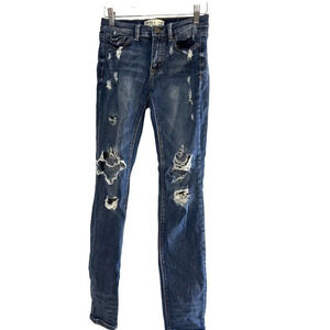 Mudd FLX Stretch Low Rise Skinny Womens/Jrs Jeans Destroyed Size 5